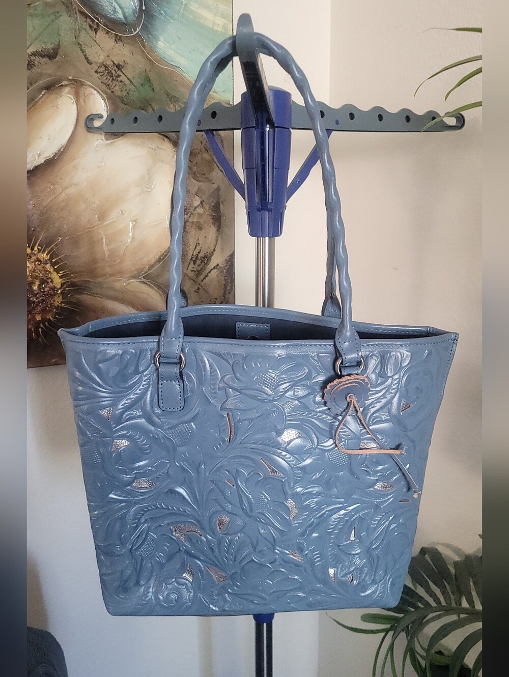 Patricia Nash Adeline tote bag in Safflower Blue